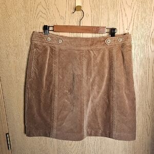 NWT Charter Club Brown Corduroy Mini Skirt